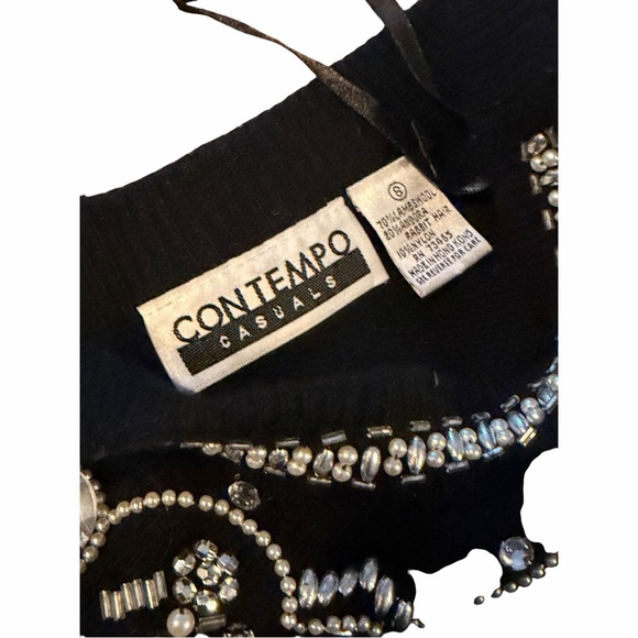 Elegant Black Embellished Midi Dress - Picture 5 of 8